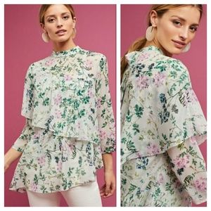 Anthro Hemant & Nandita Courtney Floral Blouse NWT